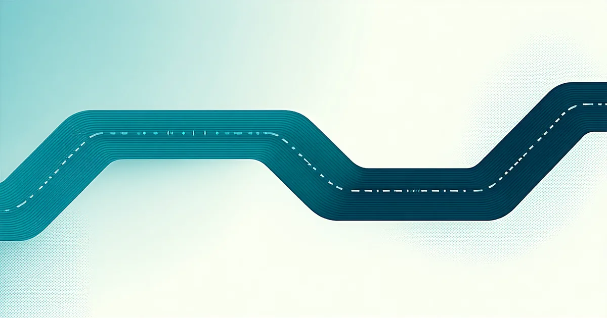 Abstract routing diagram showing signal flow paths diverging between two CRM systems