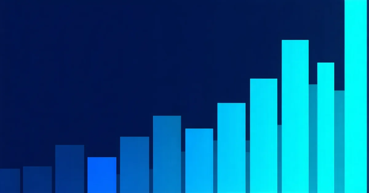 Abstract bar chart and benchmark data visualization for meeting-set rate statistics